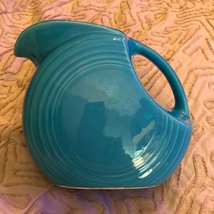 Classic Turquoise Vintage Homer Laughlin Fiesta Ware Lg Disc Pitcher EUC 71 oz